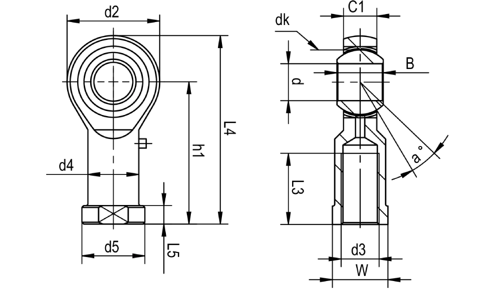 Mil Ucu Küresel Bağlantı TEKNİK ÇİZİM